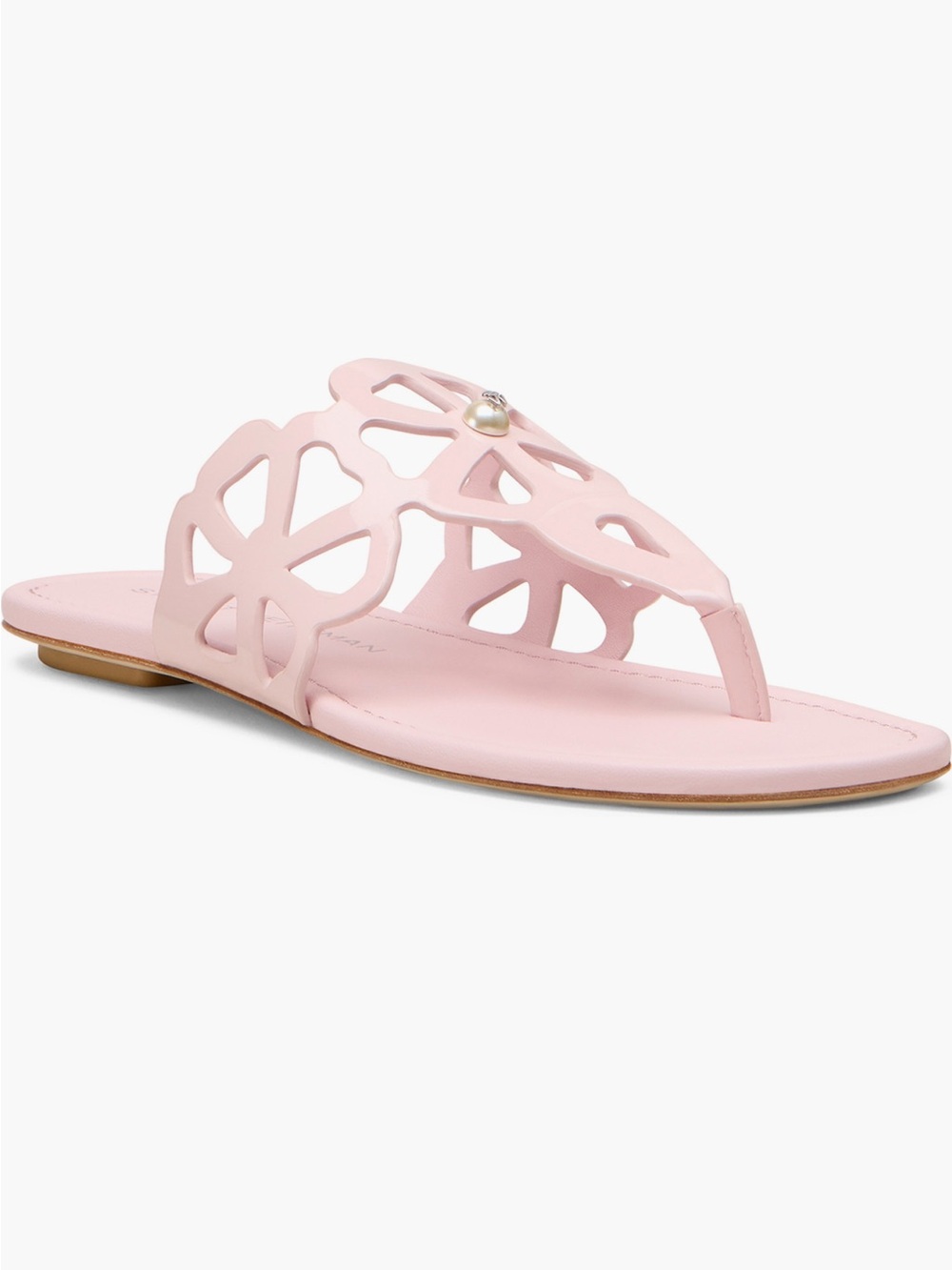 Stuart Weitzman Jasmine Sandal with Pearl Accent